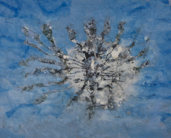 Gebilde auf Blau